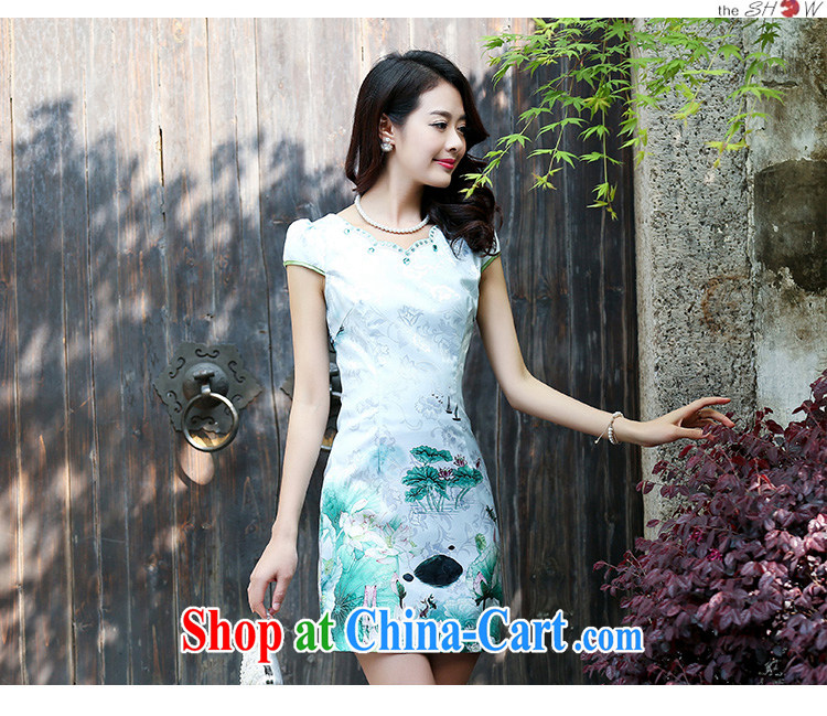 2015 new summer cotton MA the cheongsam retro pink floral stamp improved cheongsam dress 5930 light purple XL pictures, price, brand platters! Elections are good character, the national distribution, so why buy now enjoy more preferential! Health