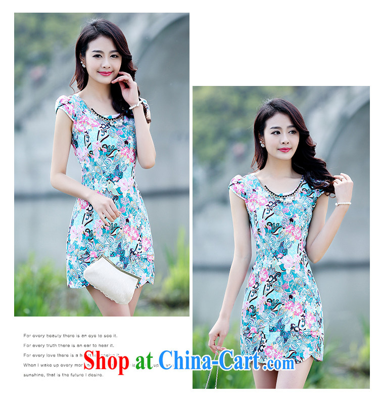 2015 summer new sexy cheongsam dress cultivating improved retro daily short spring dresses 5936 Yellow Flower XXL pictures, price, brand platters! Elections are good character, the national distribution, so why buy now enjoy more preferential! Health