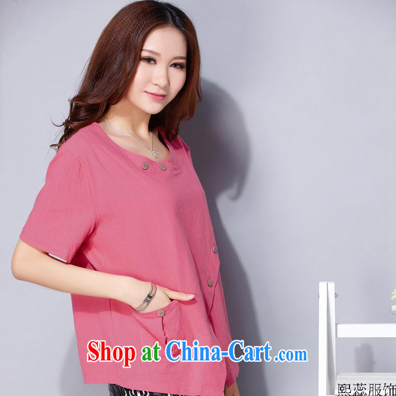 Hsiu-li-fen 2015 new units the female Ethnic Wind loose the Commission the female large code shirt T-shirt G - 627 - 06,122 wine red L, Su-li-fen (xiulifen), online shopping