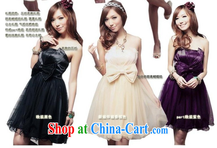 2015 elegant erase chest large bowtie shaggy Princess small dress XC - 3056 - B _ 1288 A black XL pictures, price, brand platters! Elections are good character, the national distribution, so why buy now enjoy more preferential! Health