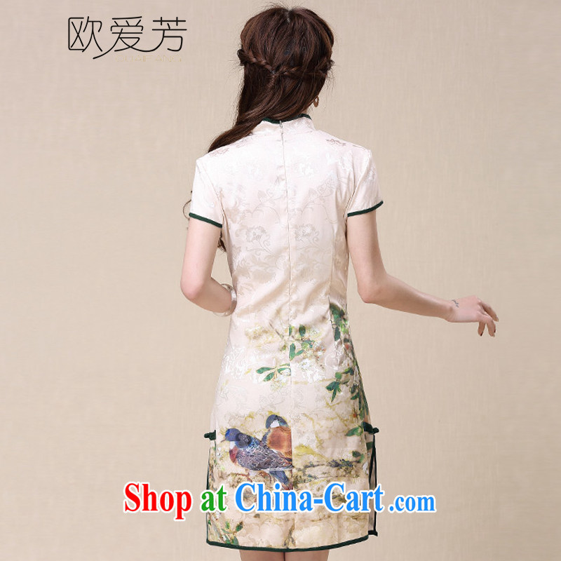 The Oi-fong 2015 spring and summer, new China wind national air-cultivating high-end elegant dresses cheongsam dress XL, the love-fang, shopping on the Internet
