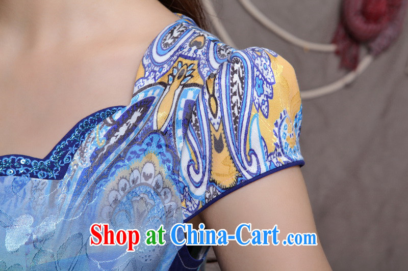 Love the dresses, summer graphics gaunt End Ethnic Wind and stylish Chinese improved cheongsam dress XXL pictures, price, brand platters! Elections are good character, the national distribution, so why buy now enjoy more preferential! Health