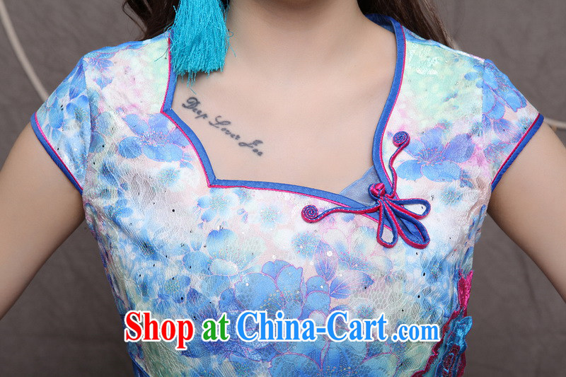 The Oi-fong 2015 New China wind stylish Ethnic Wind and refined improved cheongsam dress elegance green XL pictures, price, brand platters! Elections are good character, the national distribution, so why buy now enjoy more preferential! Health