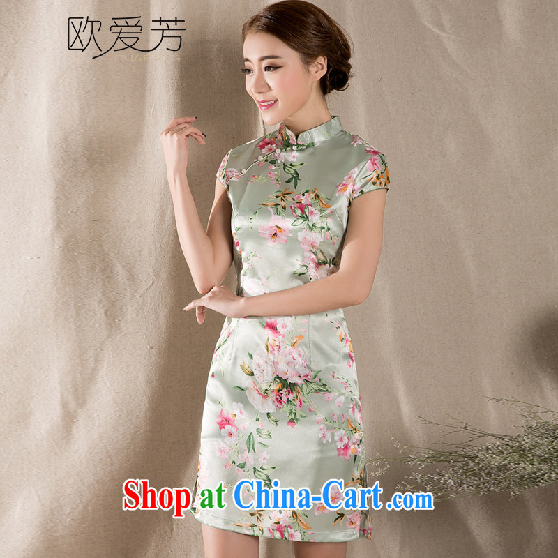 The Love, summer 2015 new, the charge-back stamp arts and cultural Ethnic Wind improved antique cheongsam dress China wind XL, the love-fong, shopping on the Internet