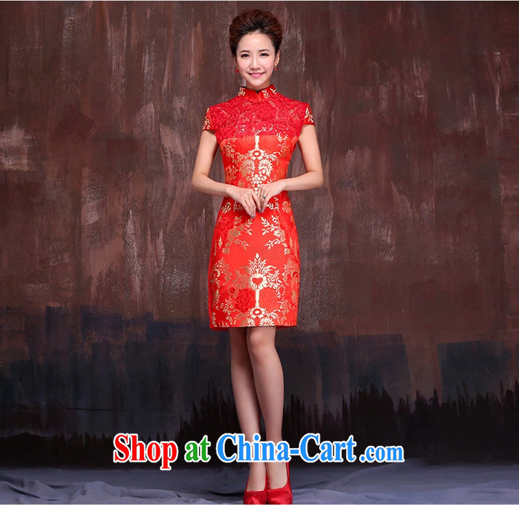 Ho full court marriages, short red dresses spring 2015 new stylish improved retro toast clothing dress red XL pictures, price, brand platters! Elections are good character, the national distribution, so why buy now enjoy more preferential! Health