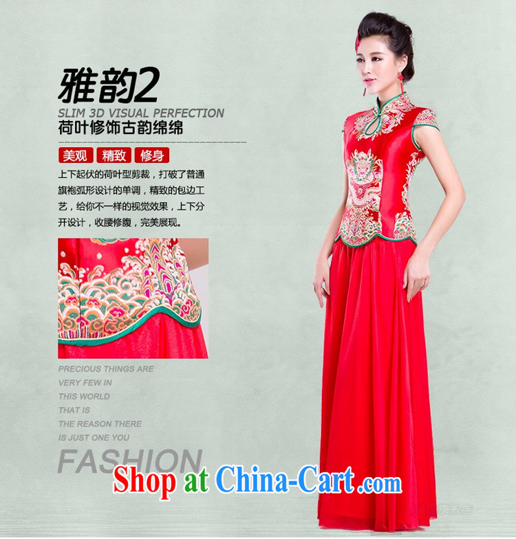 Howard Johnson full Chamber wedding dresses 2015 new dresses, short-sleeved bridal red improved retro wedding toast serving red XL pictures, price, brand platters! Elections are good character, the national distribution, so why buy now enjoy more preferential! Health