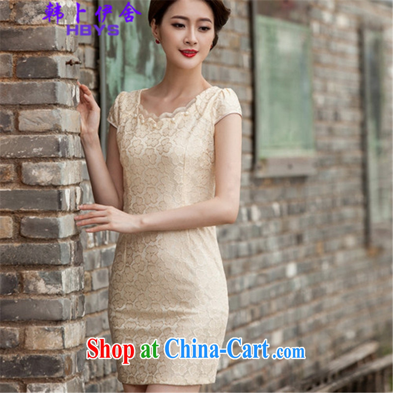 The Korea House, summer 2015 lace cheongsam stylish beauty dresses, 518 - 1106 - 42 blue XL, Won Bin Abdullah al (HANBOYISHE), online shopping