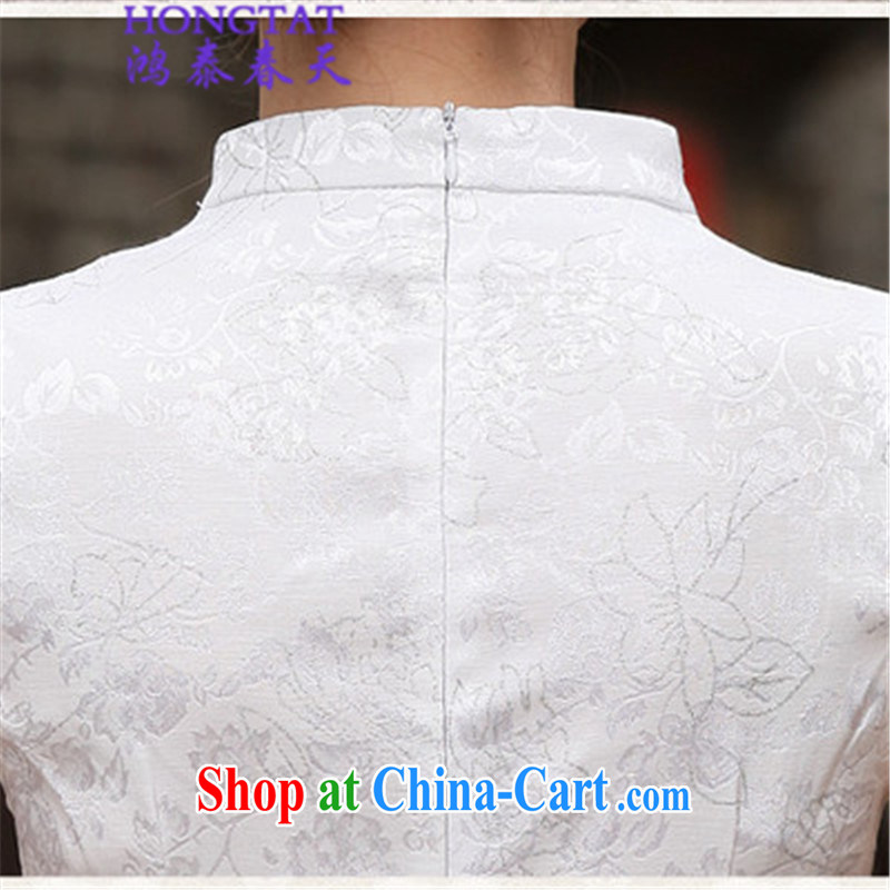Hung Tai spring 2015 summer retro short cheongsam dress, 518 - 1120 - 42 white XL, Hung Tai spring (hongtaichuntian), and, on-line shopping