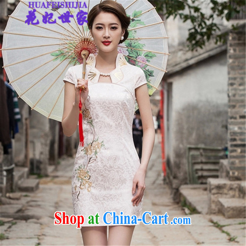 Take Princess Royal Family 2015 summer fashion improved cheongsam dress, 518 - 1122 - 55 pink XL, take Princess Saga (HUA FEI SHI JIA), online shopping