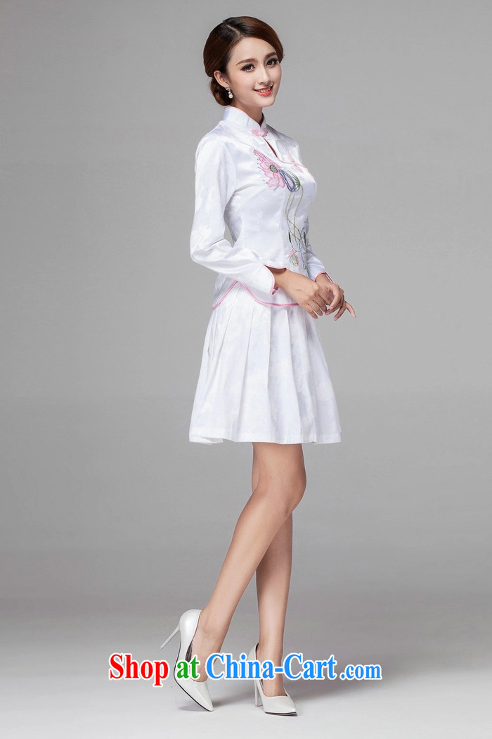 Hung-tai spring 2015 summer retro style long-sleeved dresses two piece kit, 518 - 1121 - 60 white XL pictures, price, brand platters! Elections are good character, the national distribution, so why buy now enjoy more preferential! Health