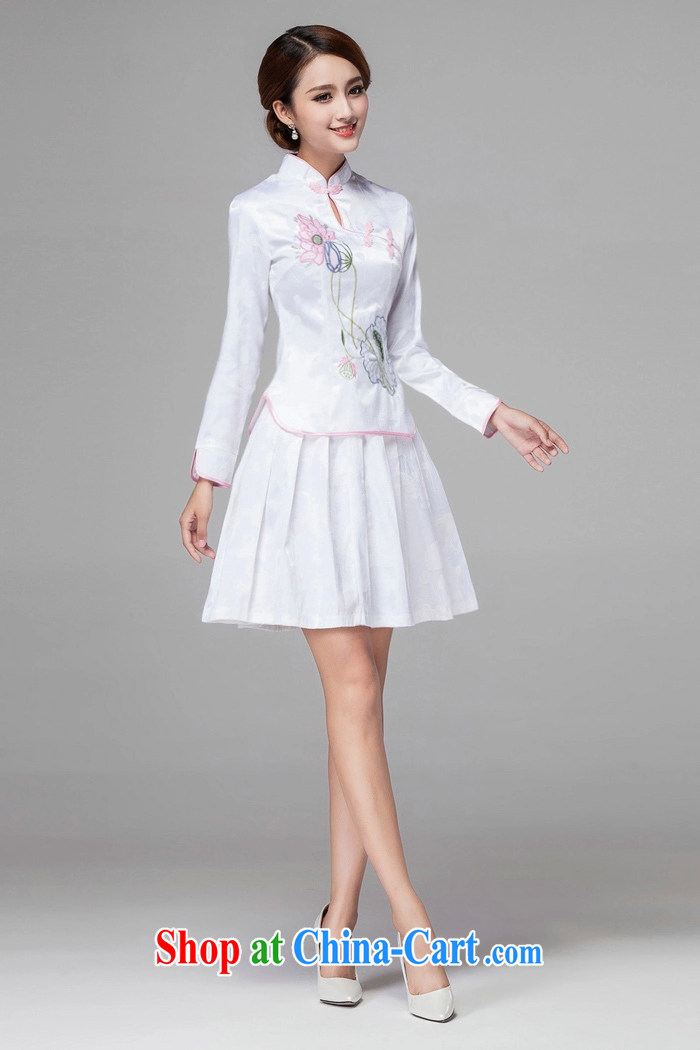 Hung-tai spring 2015 summer retro style long-sleeved dresses two piece kit, 518 - 1121 - 60 white XL pictures, price, brand platters! Elections are good character, the national distribution, so why buy now enjoy more preferential! Health
