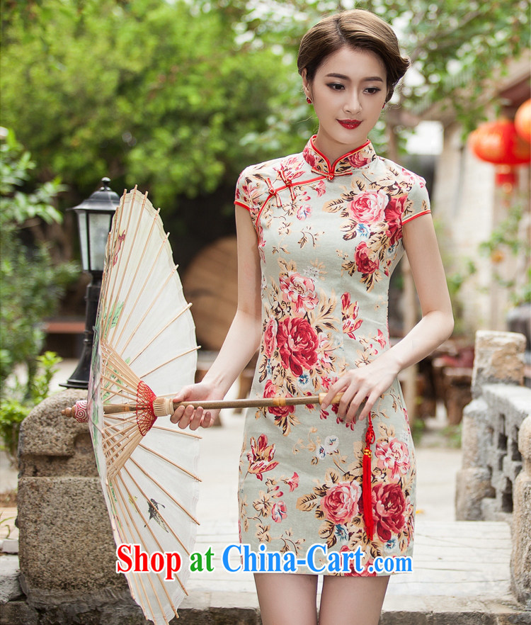 Petals rain Family Summer 2015 beauty short cheongsam dress, 518 - 1108 - 48 floral XL pictures, price, brand platters! Elections are good character, the national distribution, so why buy now enjoy more preferential! Health