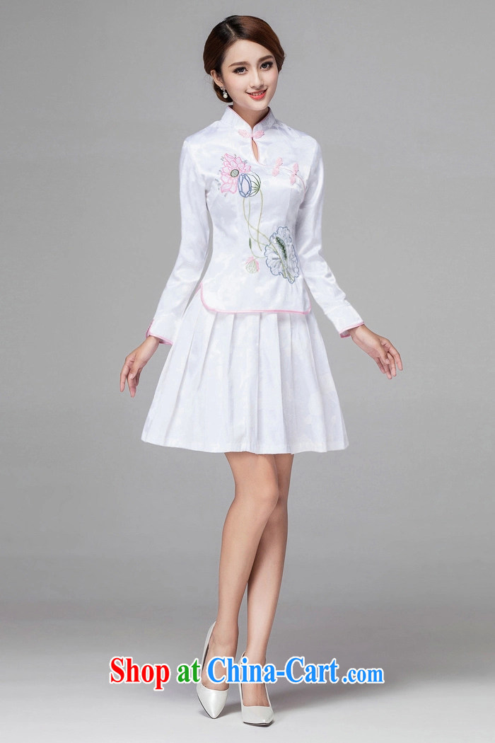 Take Princess Royal Family 2015 summer retro style long-sleeved dresses two piece kit, 518 - 1121 - 60 white XL pictures, price, brand platters! Elections are good character, the national distribution, so why buy now enjoy more preferential! Health