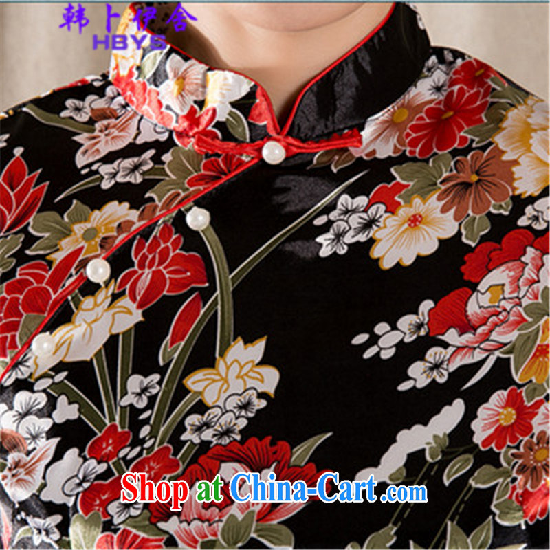 The Korea House, 2015 summer short-sleeved qipao dresses women 915 - A - 122 - 45 fancy XL, Korea, Lakhdar Brahimi (HANBOYISHE), online shopping