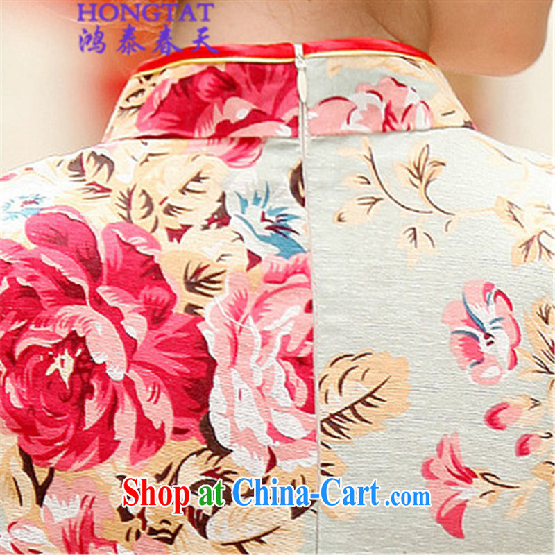 Hung Tai spring 2015 summer beauty short cheongsam dress, 518 - 1108 - 48 floral XL, Hung Tai spring (hongtaichuntian), online shopping