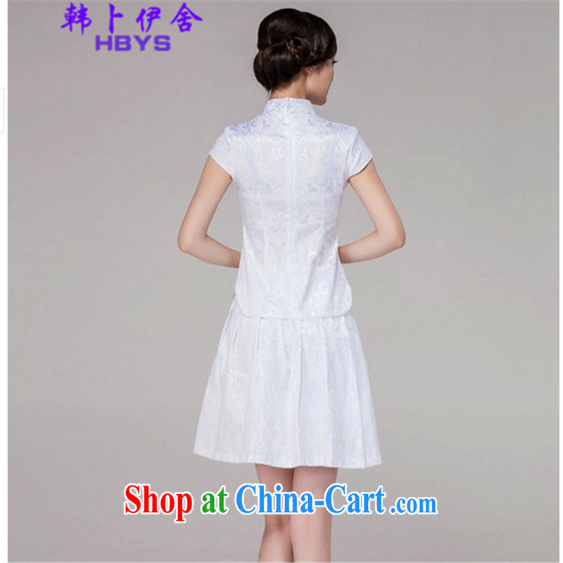 The Korea House, summer 2015 cheongsam dress high-end retro style two piece kit, 518 - 1125 - 60 white XL, Won Bin Abdullah al (HANBOYISHE), and, on-line shopping