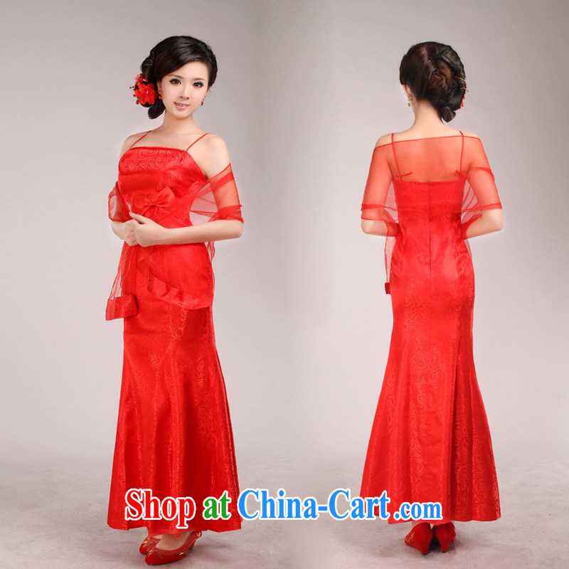 Rain is still Yi marriages served toast 2015 new, Yi long skirt dresses, improved stylish long cheongsam QP 510 red M, rain is still clothing, shopping on the Internet