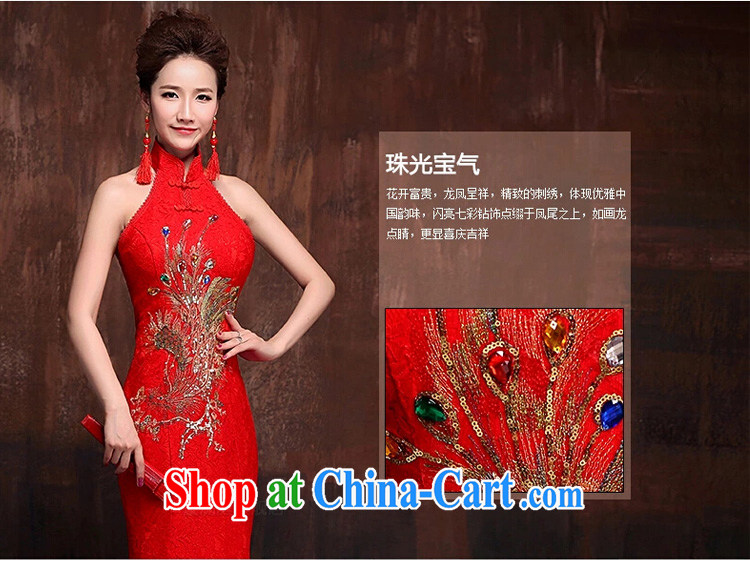 Red bridal wedding dress summer 2015 New Beauty cheongsam dress improved retro long hang also dresses red XL pictures, price, brand platters! Elections are good character, the national distribution, so why buy now enjoy more preferential! Health