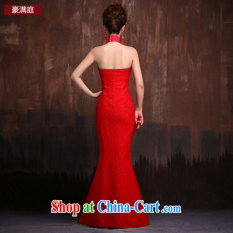 Red bridal wedding dress summer 2015 New Beauty cheongsam dress improved retro long-dresses also red XL, Ho full chamber, and shopping on the Internet