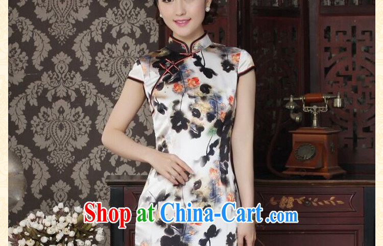 Take the heavy silk long cheongsam stylish and simple water ink take improved Chinese sauna silk long cheongsam qipao dinner water ink 2 XL pictures, price, brand platters! Elections are good character, the national distribution, so why buy now enjoy more preferential! Health