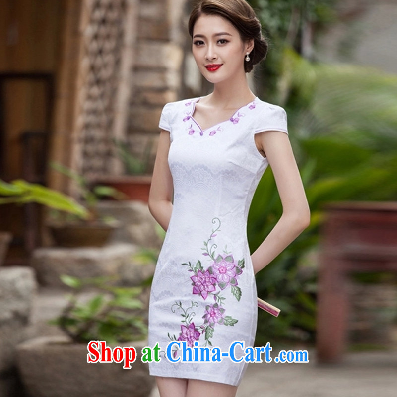 Kosovo Lucy (Woxi) 2015 summer dresses spring and summer with stylish short, Retro dresses dresses daily dress cheongsam dress 1126 picture color XXL, Lucy (Woxi), online shopping