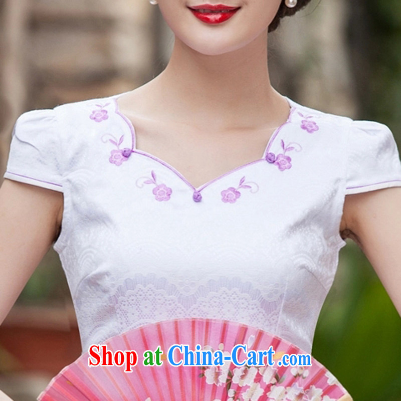 Also the US Ms Audrey EU summer 2015 new retro embroidery cheongsam dress Map Color XXL, also the US Ms Audrey EU Yuet-mee, GARMENT), shopping on the Internet