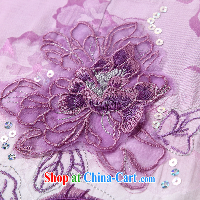 Also the US Ms Audrey EU summer 2015 new retro embroidery short cheongsam dress violet XXL, also the US Ms Audrey EU Yuet-mee, GARMENT), online shopping
