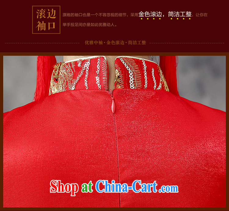Dream Of Days cheongsam dress 2015 new summer bows dresses wedding dresses bridal dresses bows back doors Q 865 red tailored pictures, price, brand platters! Elections are good character, the national distribution, so why buy now enjoy more preferential! Health