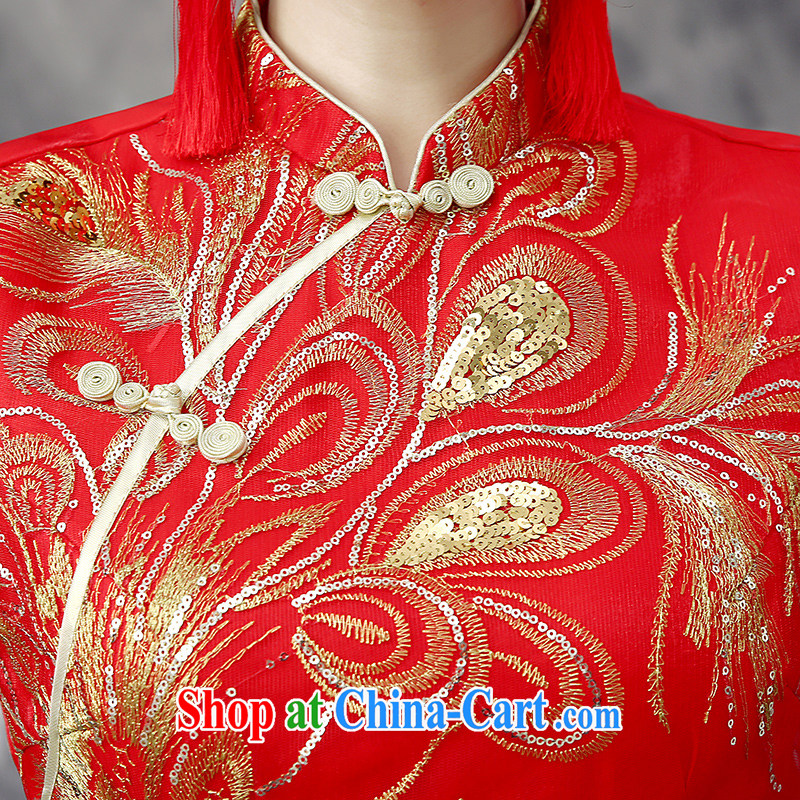 Dream of the day cheongsam dress 2015 new summer bows dresses wedding dresses bridal dresses bows back doors Q 865 red tailored to dream of the day, shopping on the Internet