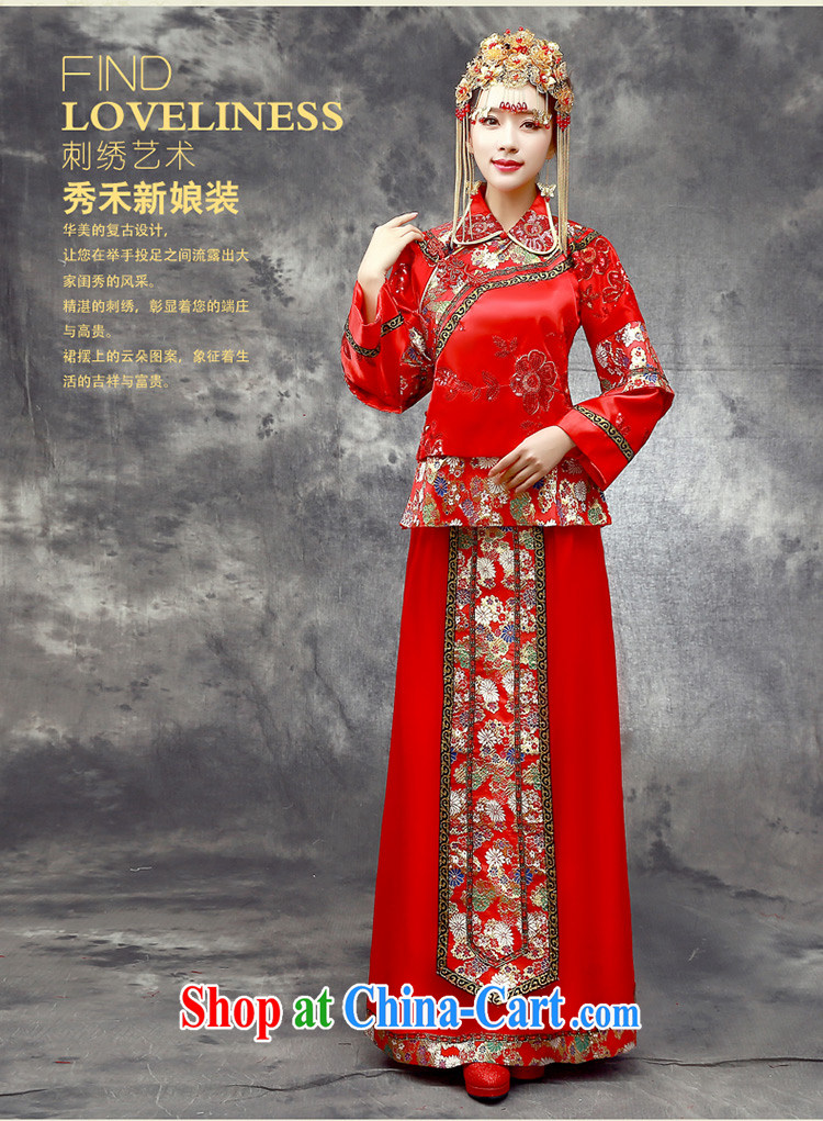 Dream of the day wedding dresses spring 2015 new bride toast wedding dress retro improved Su Wo service 8703 red tailored pictures, price, brand platters! Elections are good character, the national distribution, so why buy now enjoy more preferential! Health