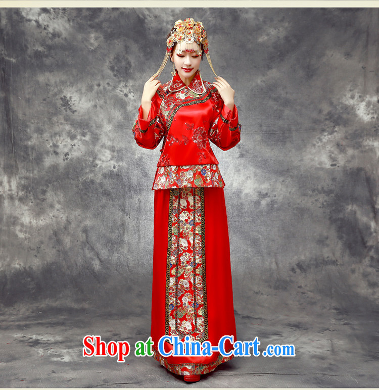 Dream of the day wedding dresses spring 2015 new bride toast wedding dress retro improved Su Wo service 8703 red tailored pictures, price, brand platters! Elections are good character, the national distribution, so why buy now enjoy more preferential! Health