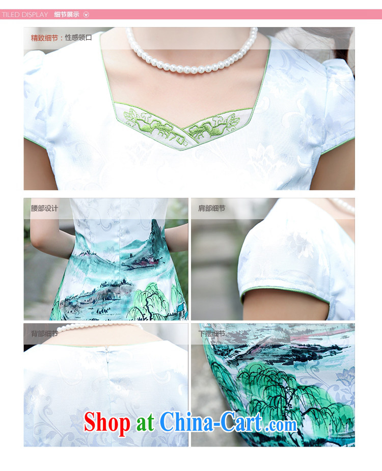 Min booth 2015 new summer skirt dresses daily porcelain was improved and stylish short stamp Beauty Fashion dresses green willows 2XL pictures, price, brand platters! Elections are good character, the national distribution, so why buy now enjoy more preferential! Health