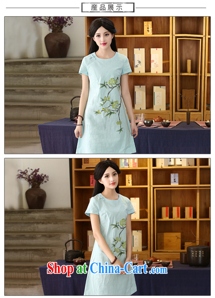 China classic original cotton summer the commission improved daily, qipao dresses Chinese classical literature and art, small fresh beige XXL pictures, price, brand platters! Elections are good character, the national distribution, so why buy now enjoy more preferential! Health