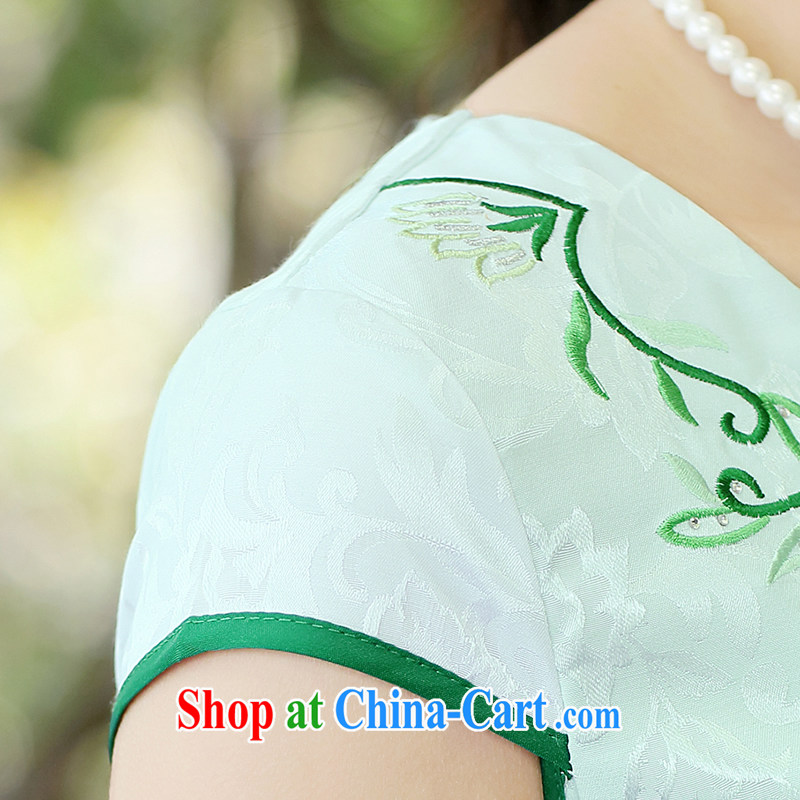 His angel, Nokia 2015 new dresses summer daily sexy neckline graphics thin improved stylish retro flower stamp cheongsam dress green the Peony XXL, Angel (LUOQINUO), and shopping on the Internet