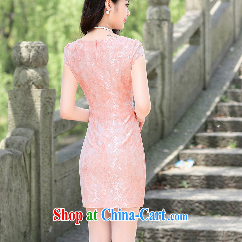 His angel's Aura cheongsam dress improved spring dresses parquet drill Lotus side skirt with Butterfly Style, upscale dress green XXL, Angel (LUOQINUO), and shopping on the Internet