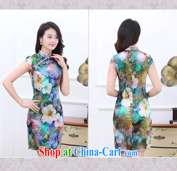Recall that advisory committee that child care 2015 new summer Ethnic Wind Chinese stamp retro beauty style graphics thin short-sleeved cultivating improved cheongsam dress Peacock green floral 2 XL pictures, price, brand platters! Elections are good character, the national distribution, so why buy now enjoy more preferential! Health