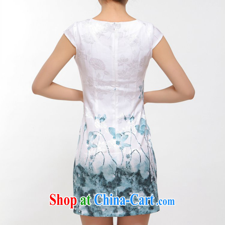 2015 new summer improved fashion cheongsam sexy beauty retro Stylish Girl cheongsam dress white XL pictures, price, brand platters! Elections are good character, the national distribution, so why buy now enjoy more preferential! Health