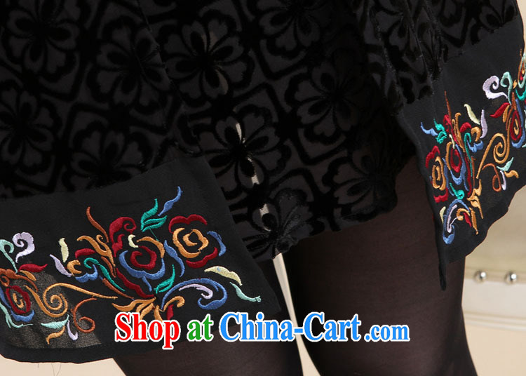 Qin Qing store older Kit embroidery autumn and winter, Mom Women's clothes ponchos the lint-free cloth, wind and two-piece black XXXL pictures, price, brand platters! Elections are good character, the national distribution, so why buy now enjoy more preferential! Health