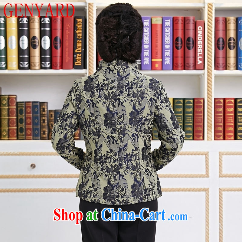Deloitte Touche Tohmatsu store sunny spring and autumn and the new t-shirt, jacket Chinese Ethnic Wind Tang is improved and Stylish spring 10,087 blue XXXL, GENYARD, shopping on the Internet