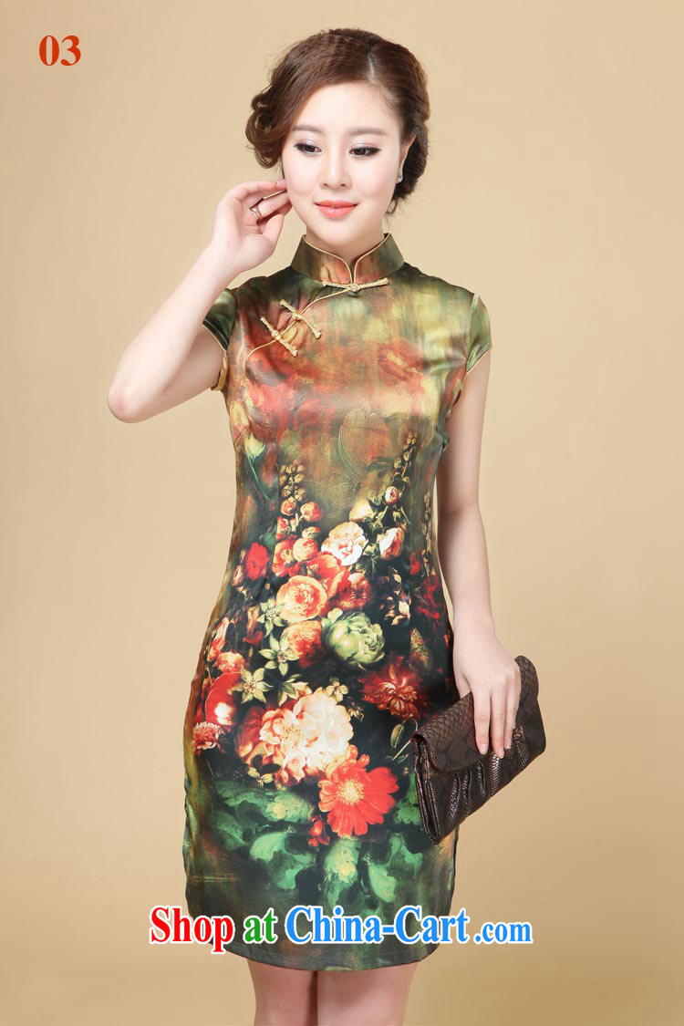 Qin Qing store new, female summer registration poster stretch Satin cheongsam sauna Silk Cheongsam 8152 01 XXL pictures, price, brand platters! Elections are good character, the national distribution, so why buy now enjoy more preferential! Health