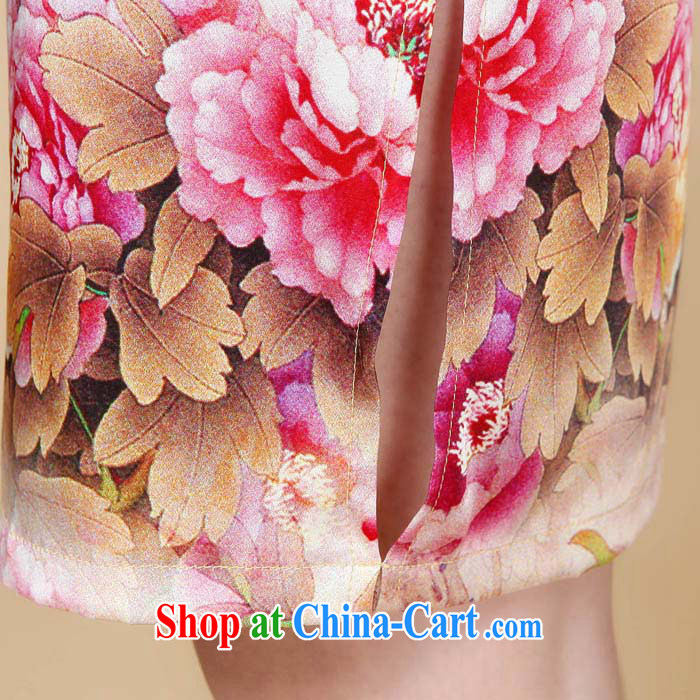 Qin Qing store new, female summer registration poster stretch Satin cheongsam sauna Silk Cheongsam 8152 01 XXL pictures, price, brand platters! Elections are good character, the national distribution, so why buy now enjoy more preferential! Health
