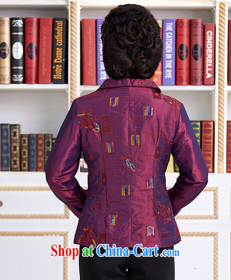 Qin Qing store new spring loaded female Chinese National wind long-sleeved embroidered Chinese style Chinese restaurant, Ms. T-shirt blue XXXL pictures, price, brand platters! Elections are good character, the national distribution, so why buy now enjoy more preferential! Health