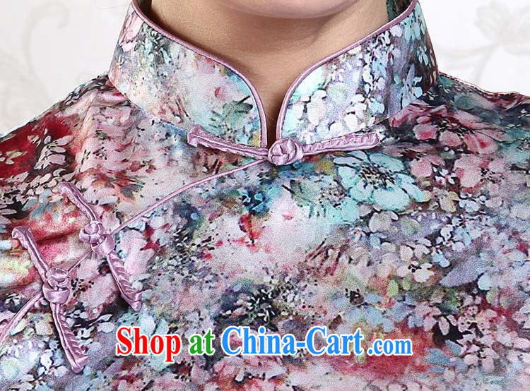 Qin Qing store original heavy sauna Silk Cheongsam hot summer, stretch the improved cheongsam elegant graphics thin fancy XXXL pictures, price, brand platters! Elections are good character, the national distribution, so why buy now enjoy more preferential! Health