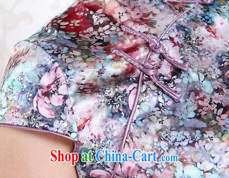 Qin Qing store original heavy sauna Silk Cheongsam hot summer, stretch the improved cheongsam elegant graphics thin fancy XXXL pictures, price, brand platters! Elections are good character, the national distribution, so why buy now enjoy more preferential! Health