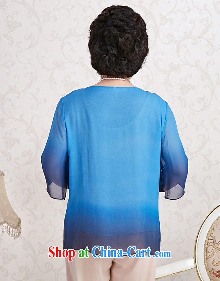 Qin Qing store, older women summer 2015 new hand-painted silk dos santos short-sleeved MOM T-shirts green XXXL pictures, price, brand platters! Elections are good character, the national distribution, so why buy now enjoy more preferential! Health