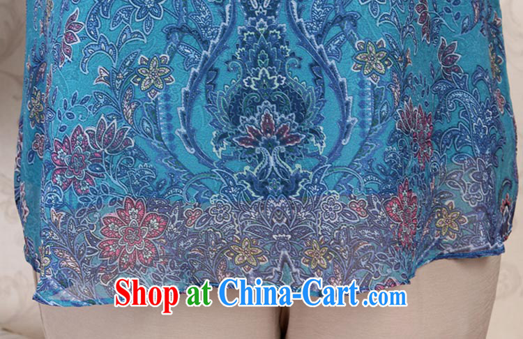 Deloitte Touche Tohmatsu sunny store older T shirts women T-shirt with short sleeves summer stylish MOM female large code temperament sauna silk light blue XXXL pictures, price, brand platters! Elections are good character, the national distribution, so why buy now enjoy more preferential! Health