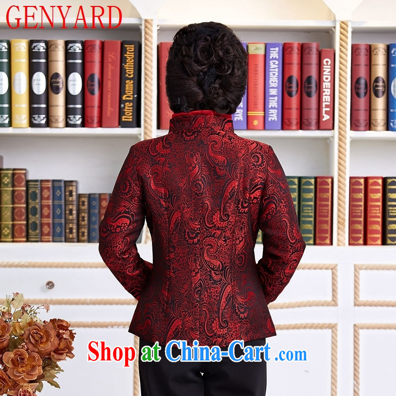 Qin Qing store female spring loaded T-shirt, Ms. Tang is long-sleeved jacket Chinese bride fitted clothing red XXXL, GENYARD, shopping on the Internet