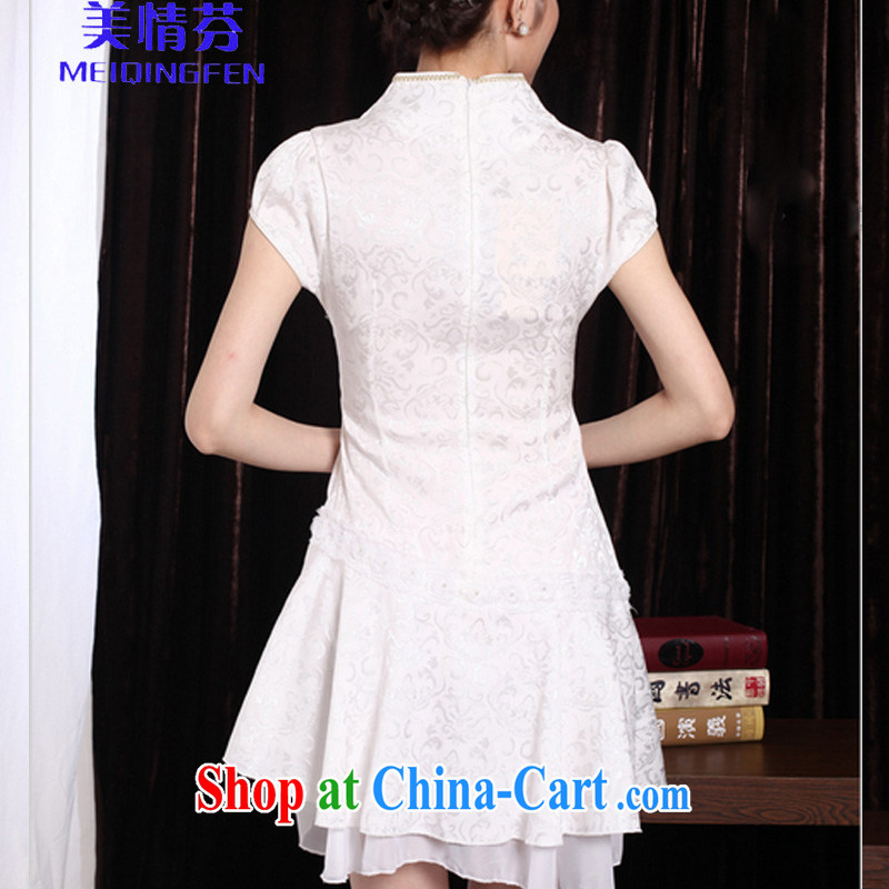 and the United States, Stephen 2014 sexy lace retro female Phoenix TV embroidery summer cheongsam dress improved stylish outfit #1120 Golden Phoenix XL, US (MEIQINGFEN), online shopping