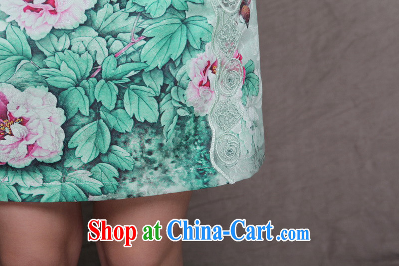 High-End Ethnic Wind and stylish Chinese qipao dress retro beauty graphics thin outfit #9902 pink XL pictures, price, brand platters! Elections are good character, the national distribution, so why buy now enjoy more preferential! Health