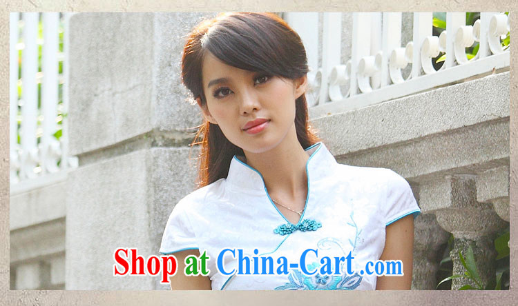 US STEPHEN A 6913 #beauty summer short-sleeve dresses garden style in a new, Chinese qipao improved stylish flag blue XL pictures, price, brand platters! Elections are good character, the national distribution, so why buy now enjoy more preferential! Health